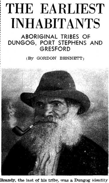 Brandy, the "last of his tribe", a Dungog identity 1910